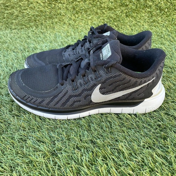Nike FREE 5.0 Black/White/Dark Grey 806575-001 Women’s Running Shoes Size 8 - Picture 2 of 10